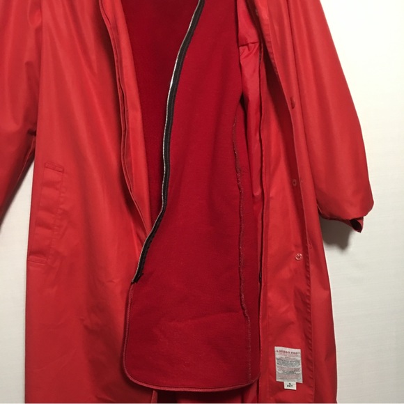 Vtg London Fog Maincoats Trench swing Raincoat weatherwear of distinction Red 6P - Picture 12 of 15